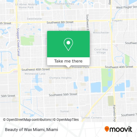 Beauty of Wax Miami map