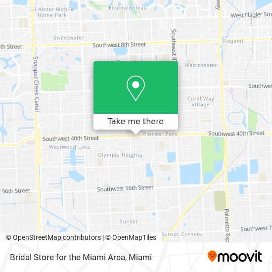 Mapa de Bridal Store for the Miami Area