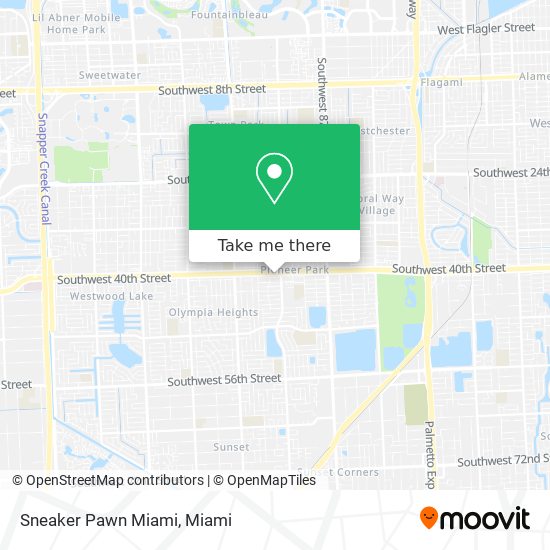 Mapa de Sneaker Pawn Miami