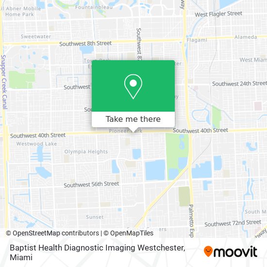 Mapa de Baptist Health Diagnostic Imaging Westchester
