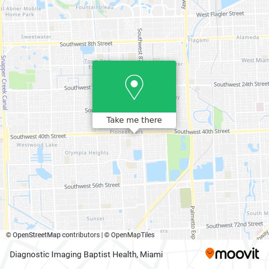 Mapa de Diagnostic Imaging Baptist Health