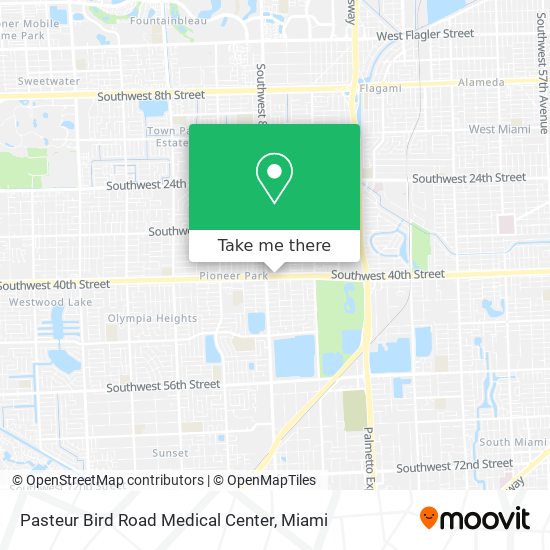 Pasteur Bird Road Medical Center map