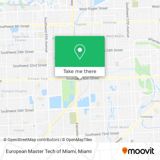 Mapa de European Master Tech of Miami