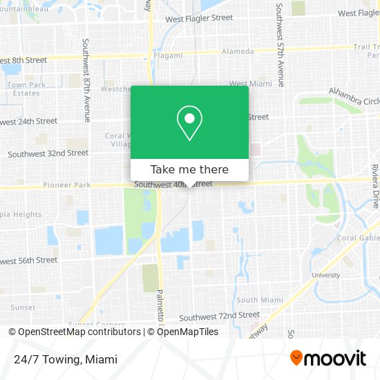 24/7 Towing map