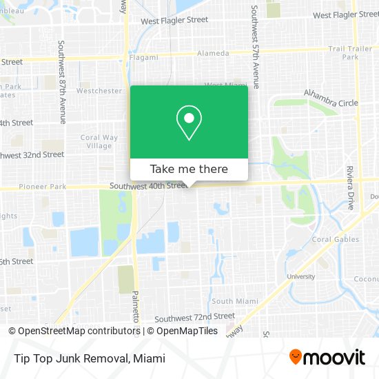 Mapa de Tip Top Junk Removal