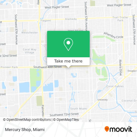 Mercury Shop map