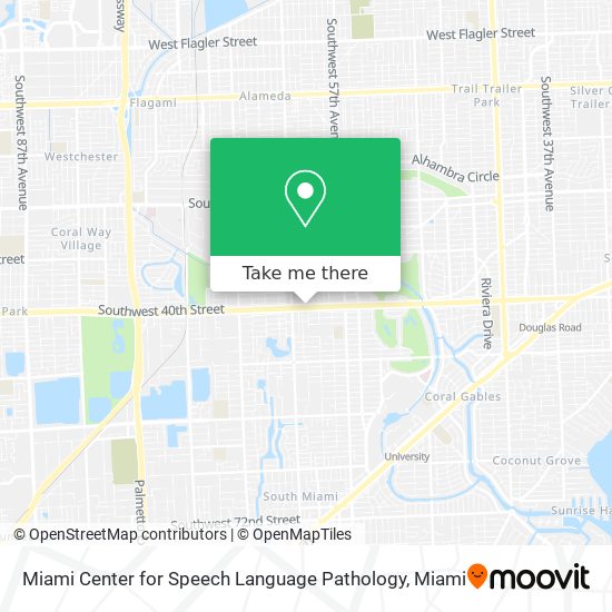 Mapa de Miami Center for Speech Language Pathology