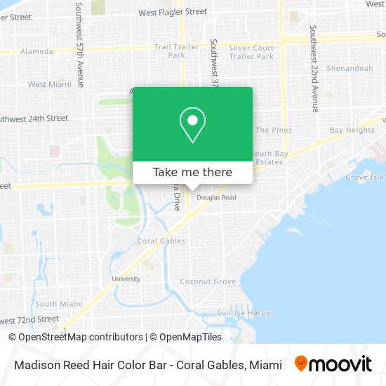 Madison Reed Hair Color Bar - Coral Gables map