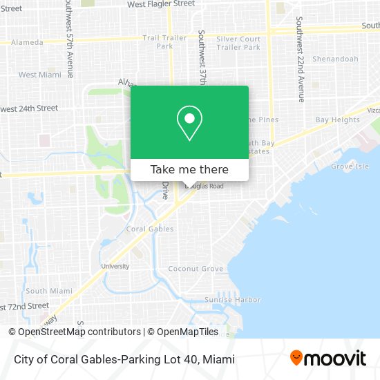 Mapa de City of Coral Gables-Parking Lot 40