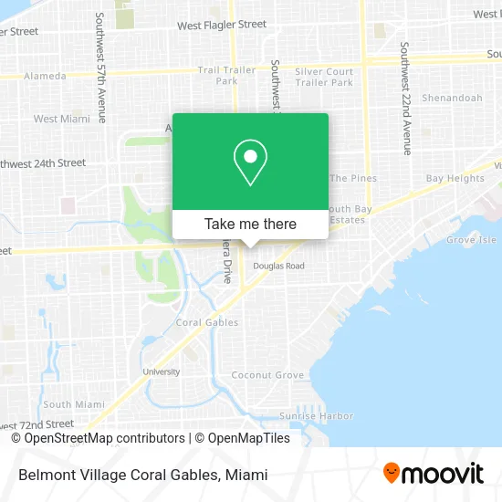 Belmont Village Coral Gables map