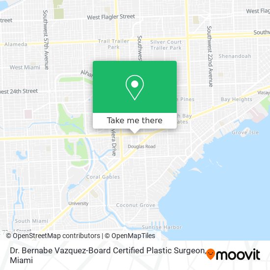 Mapa de Dr. Bernabe Vazquez-Board Certified Plastic Surgeon