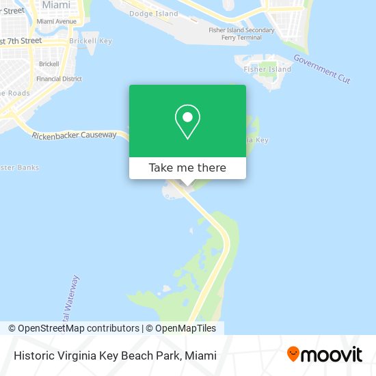 Historic Virginia Key Beach Park map
