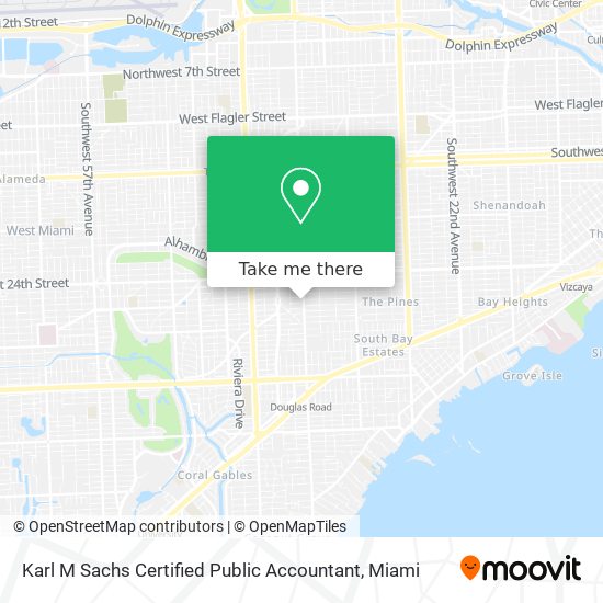 Karl M Sachs Certified Public Accountant map