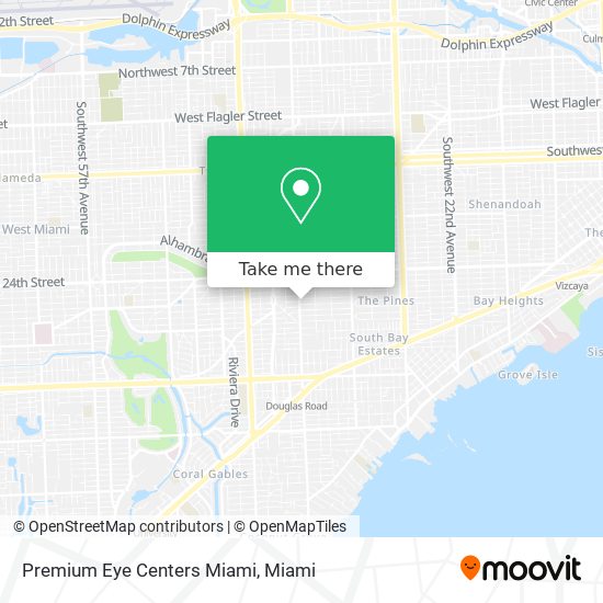Premium Eye Centers Miami map