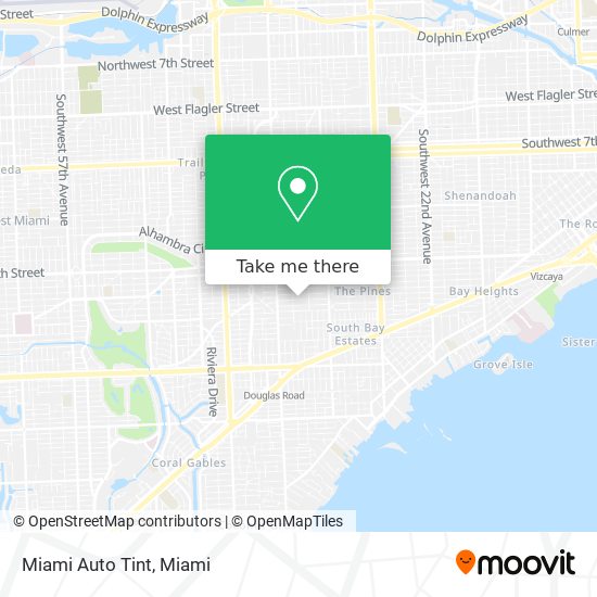 Mapa de Miami Auto Tint