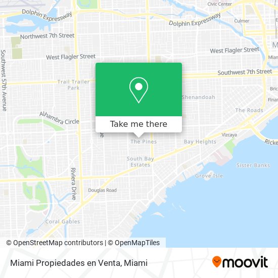 Miami Propiedades en Venta map