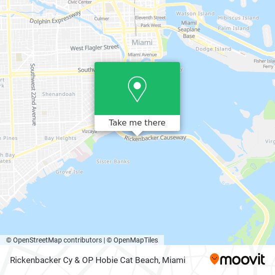 Rickenbacker Cy & OP Hobie Cat Beach map