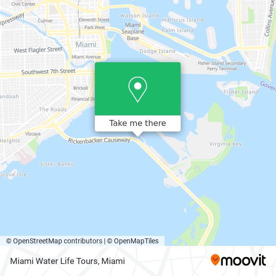 Mapa de Miami Water Life Tours