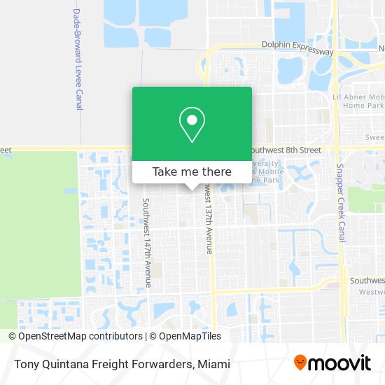 Tony Quintana Freight Forwarders map