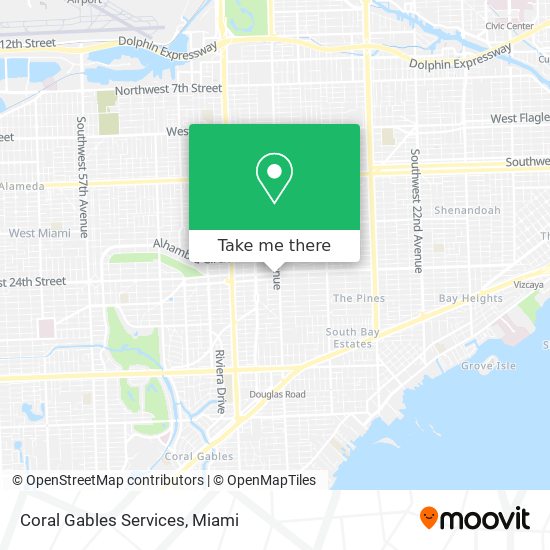 Coral Gables Services map