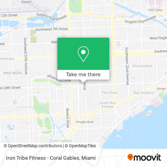 Mapa de Iron Tribe Fitness - Coral Gables