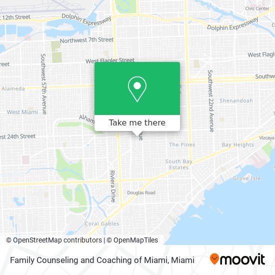 Family Counseling and Coaching of Miami map