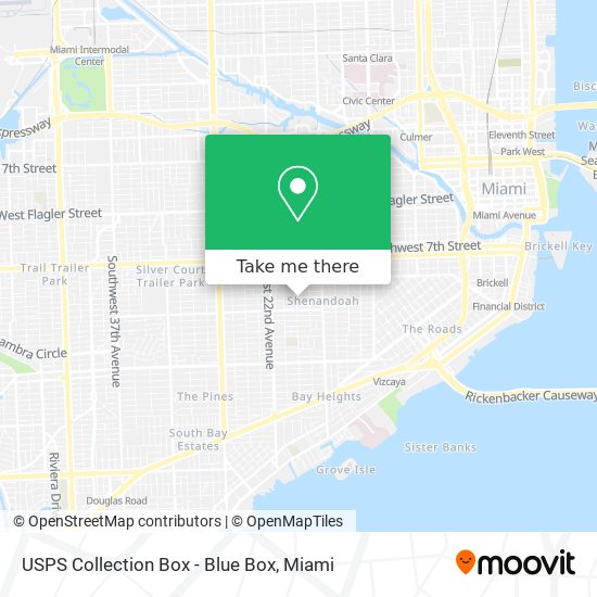 USPS Collection Box - Blue Box map