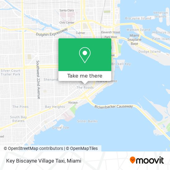 Key Biscayne Village Taxi map