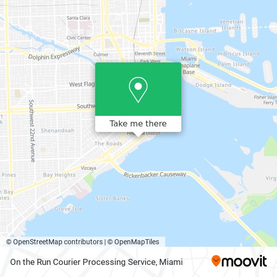 On the Run Courier Processing Service map