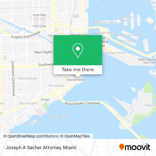 Joseph A Sacher Attorney map
