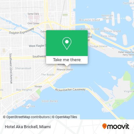 Mapa de Hotel Aka Brickell