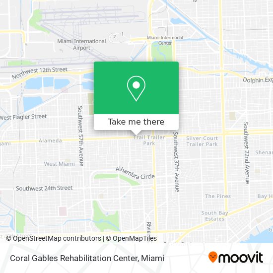 Coral Gables Rehabilitation Center map