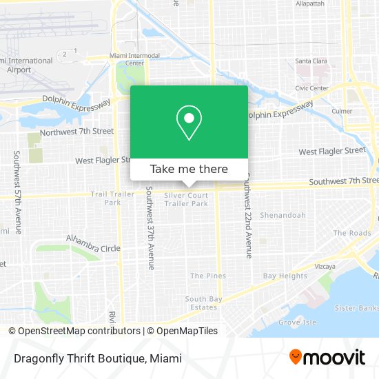 Mapa de Dragonfly Thrift Boutique