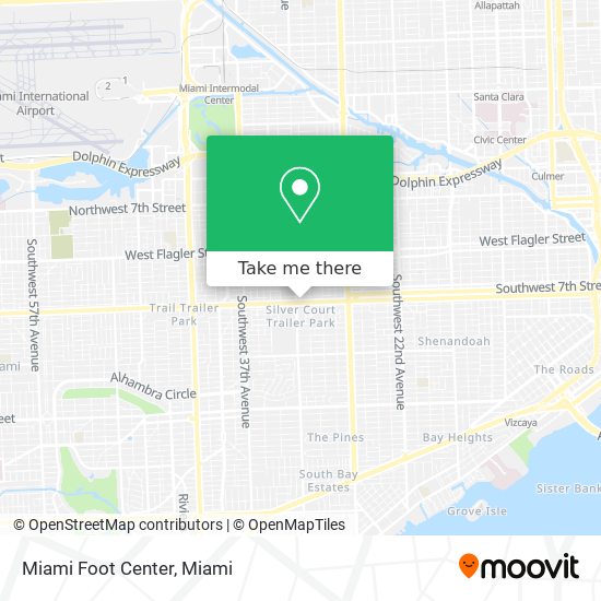 Mapa de Miami Foot Center