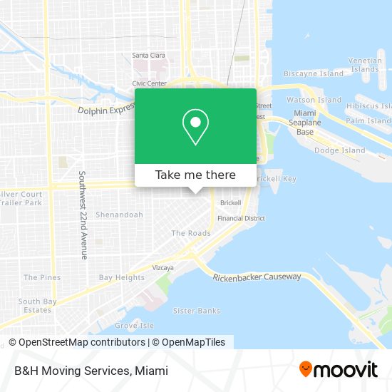 Mapa de B&H Moving Services