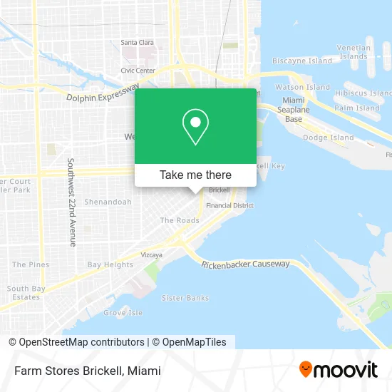 Farm Stores Brickell map