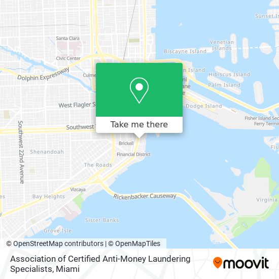 Mapa de Association of Certified Anti-Money Laundering Specialists