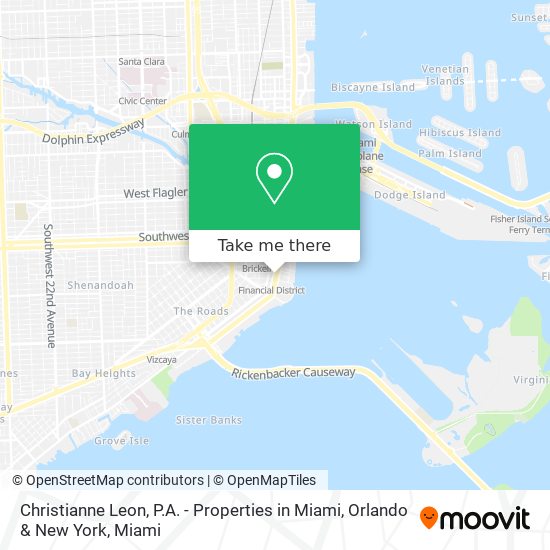 Mapa de Christianne Leon, P.A. - Properties in Miami, Orlando & New York