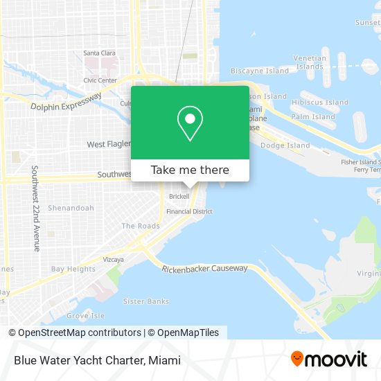 Blue Water Yacht Charter map