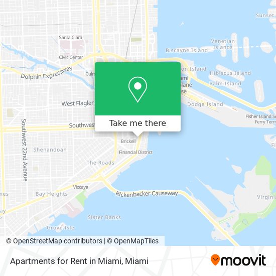 Apartments for Rent in Miami map