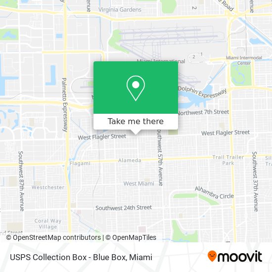 Mapa de USPS Collection Box - Blue Box