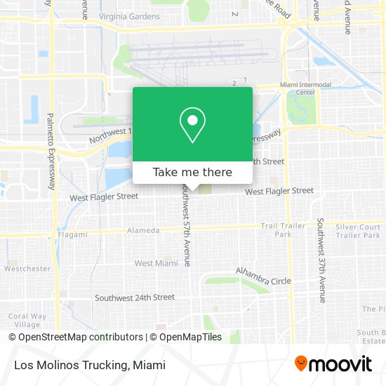 Los Molinos Trucking map