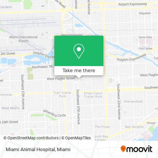 Mapa de Miami Animal Hospital