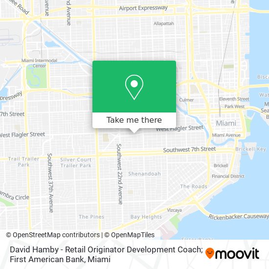 Mapa de David Hamby - Retail Originator Development Coach; First American Bank