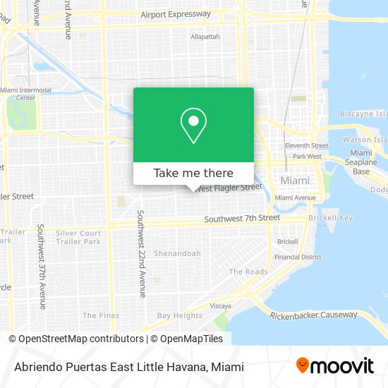 Mapa de Abriendo Puertas East Little Havana