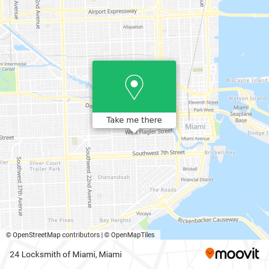 24 Locksmith of Miami map