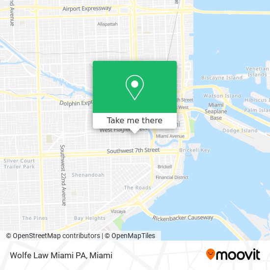 Wolfe Law Miami PA map