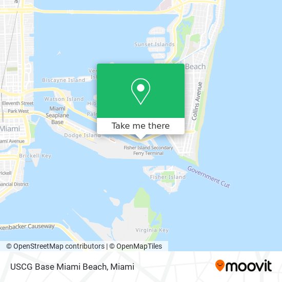 USCG Base Miami Beach map