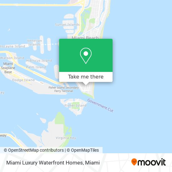 Mapa de Miami Luxury Waterfront Homes