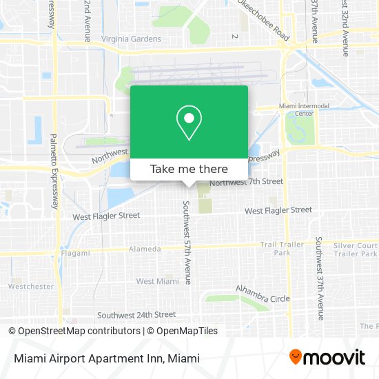 Mapa de Miami Airport Apartment Inn